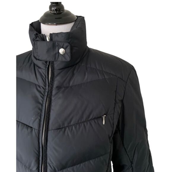 Lands’ End Women’s Down  Black Puffer Jacket size M ⭐️ - Picture 5 of 8